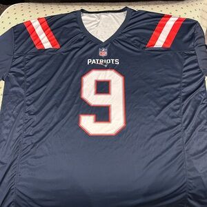 NFL Patriots Navy Blue Jersey with Red Stripes- 9 Matthew Judon